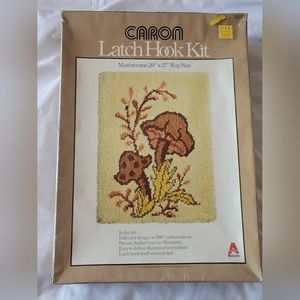 Vintage Boho Mushrooms Latch Hook Kit- un-opened